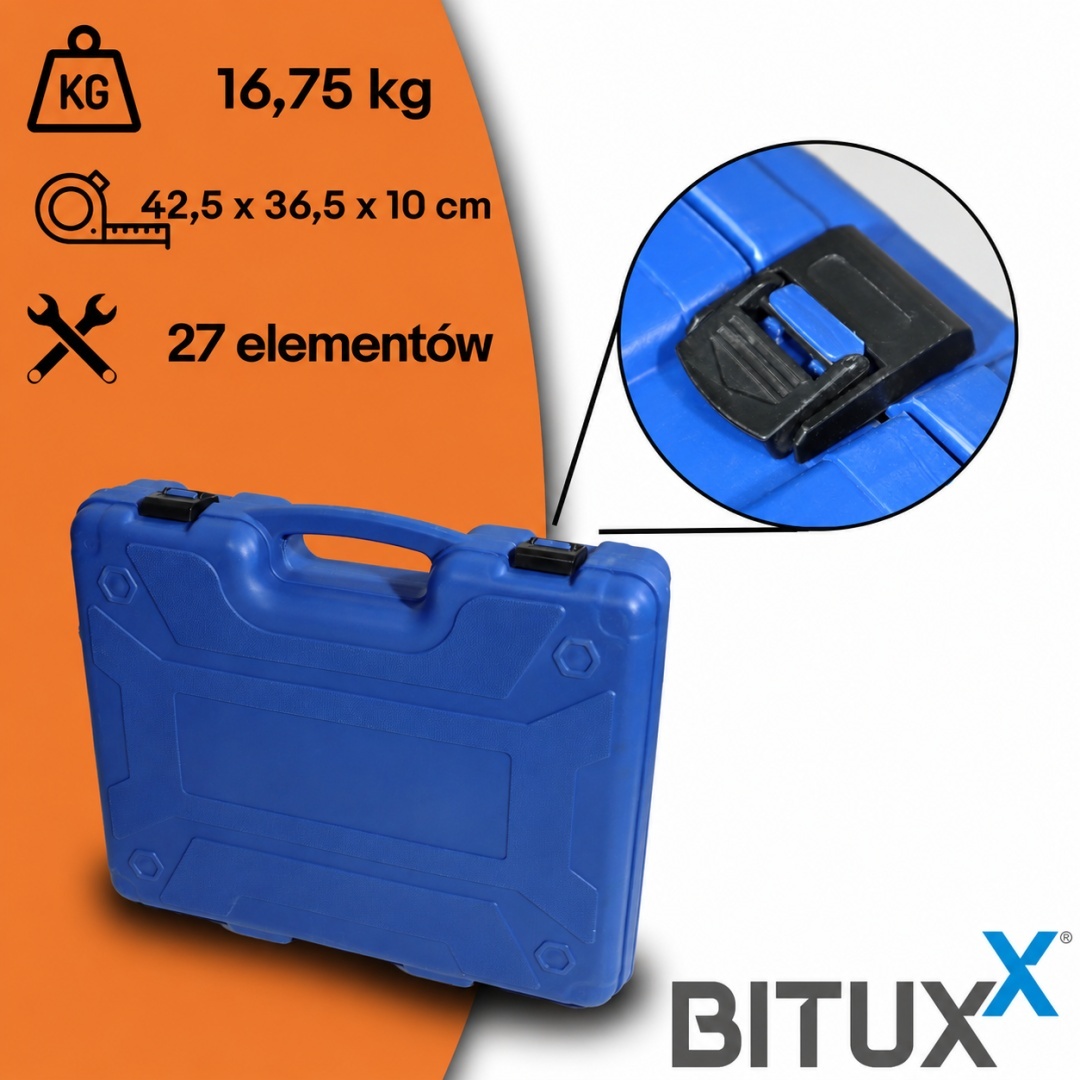 Bituxx 27dílná sada nástrojů pro silentbloky pro profesionální montáž a demontáž MS19000